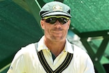 David Warner wearing his baggy green cap during the Boxing Day Test in 2023.