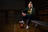 Lauren Jackson poses for a photograph during a media opportunity at State Basketball Centre in Melbourne, Australia.