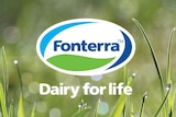A dairy plant with two buildings and with the Fonterra logo