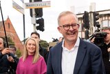 Prime Minister Anthony Albanese walking the streets of his electorate, Grayndler, in Sydney's inner west