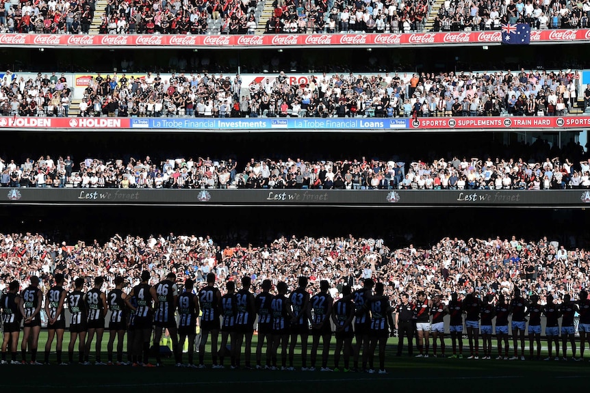 Collingwood and Essendon on Anzac Day 2016