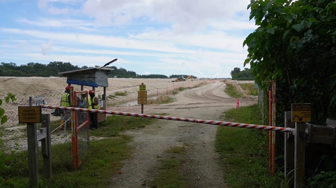 Land being cleared for a US military radar system.