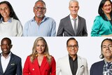 A composite image of eight people who are nominated for the Australian of the Year award.