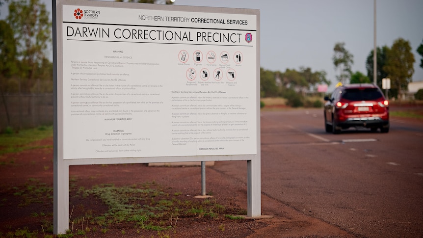 A sign for the Darwin Correctional Precinct. 