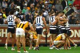 Stage fright ... Hawks coach Alastair Clarkson slammed his players for not finding a way to win.