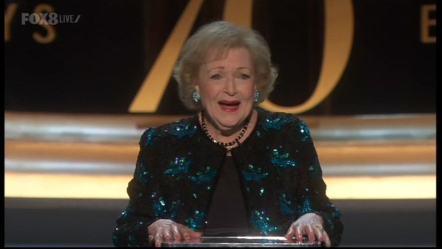 Actress Betty White is honoured at the 2018 Emmys