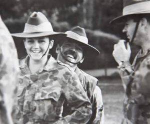 Jacqui Lambie pictured during her military service.