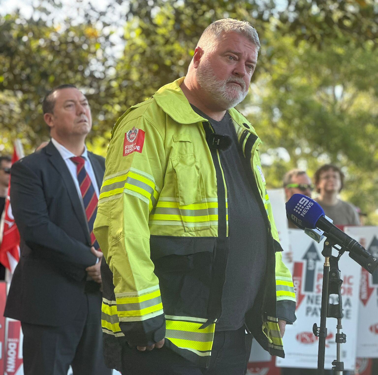 Secretario del Sindicato de Empleados de Bomberos de Nueva Gales del Sur, Leighton Drury