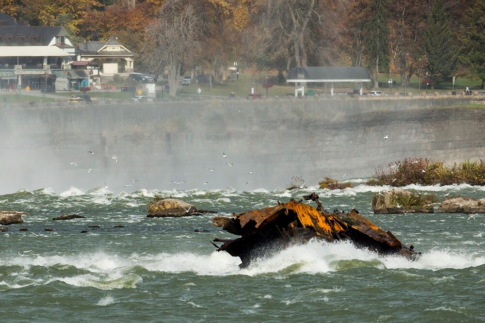 Severe storm moves centuryold Iron Scow shipwreck closer to edge of