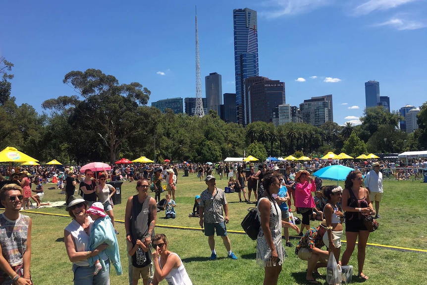 The crowd at Carnival, the opening of Melbourne's annual LGBTI festival.