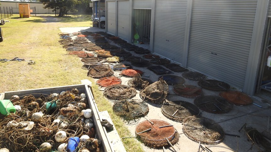Record-breaking haul of illegal crab pots collected in Pumicestone ...