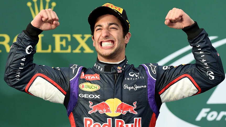 Ricciardo all smiles after runner-up finish at Australian Grand Prix