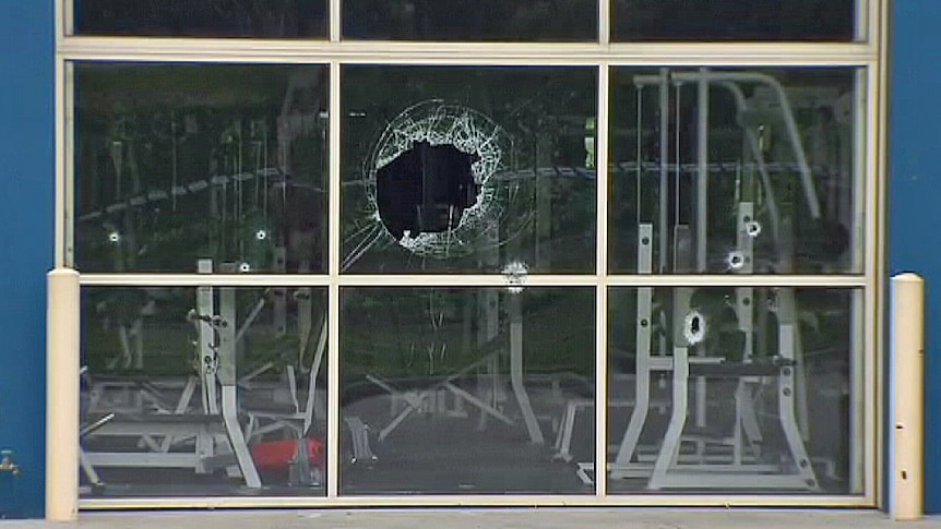 Police are investigating a drive-by shooting at a Hallam gym