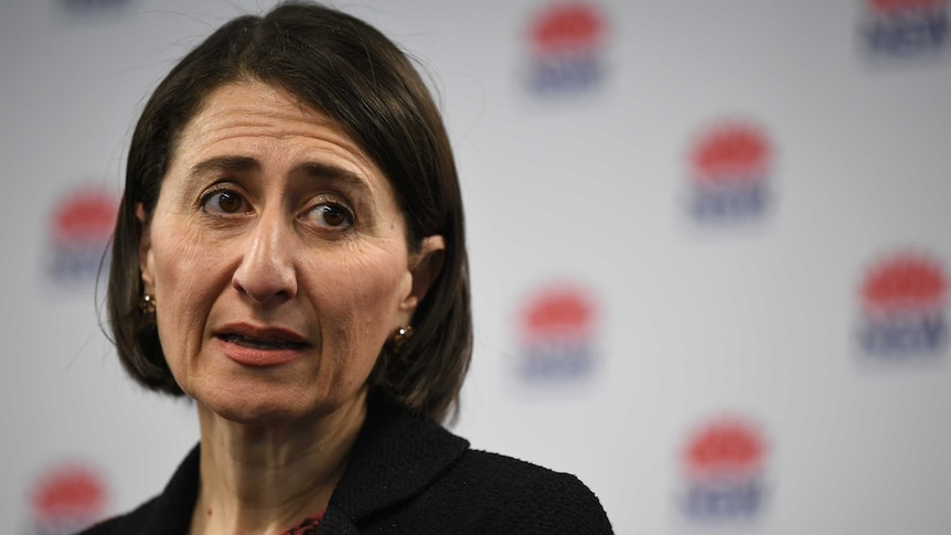 NSW premier Gladys Berejiklian speaks at a press conference