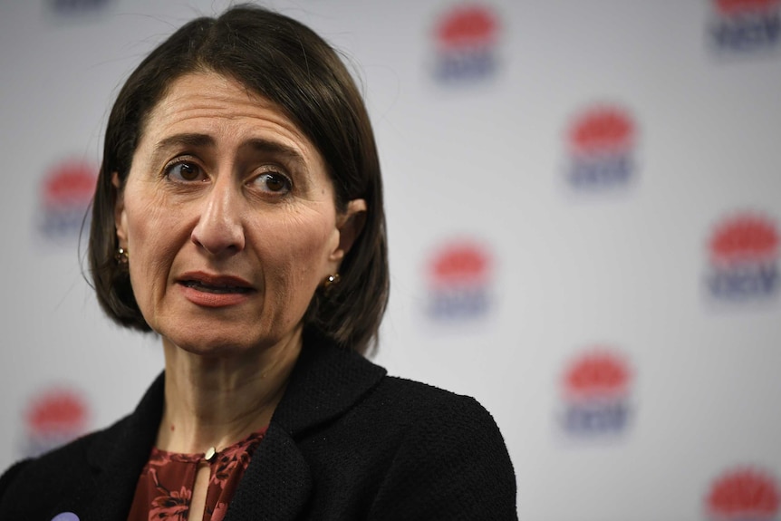 NSW premier Gladys Berejiklian speaks at a press conference