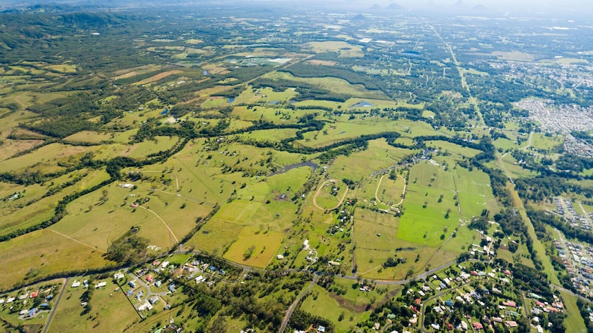 Aerial photo of Caboolture West community and land