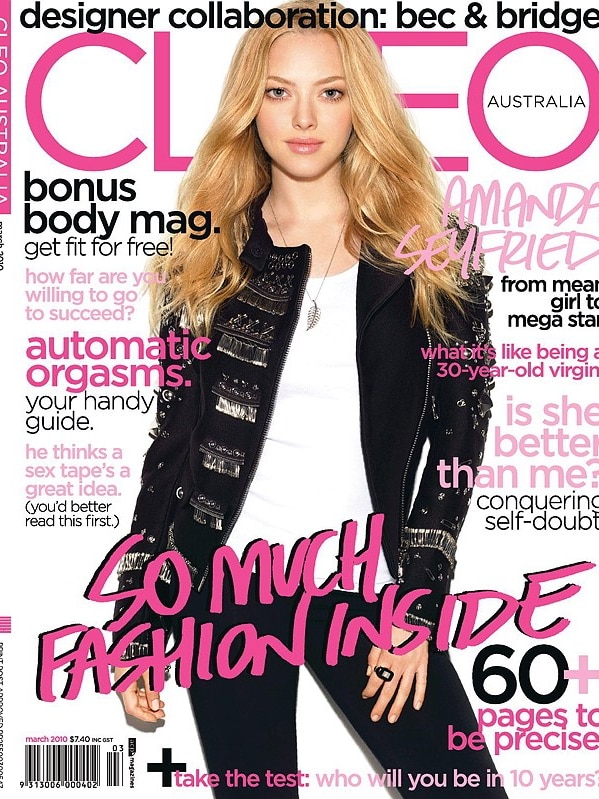 Cleo magazine front cover 2010