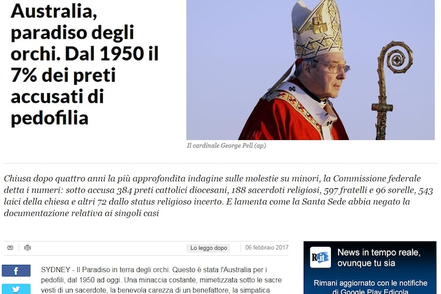 La Repubblica's 'paradise of orcs' story