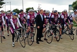 Tony Abbott launches the 2015 Pollie Pedal