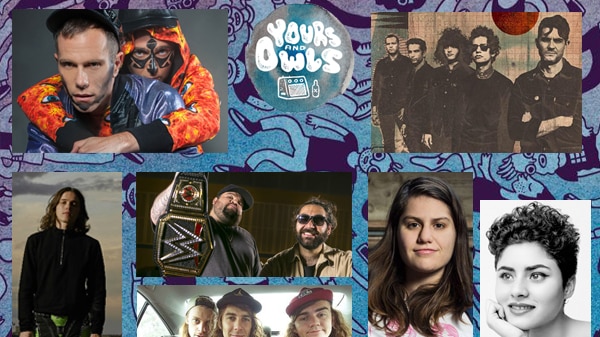 Image of artists on the Yours & Owls 2017 line-up