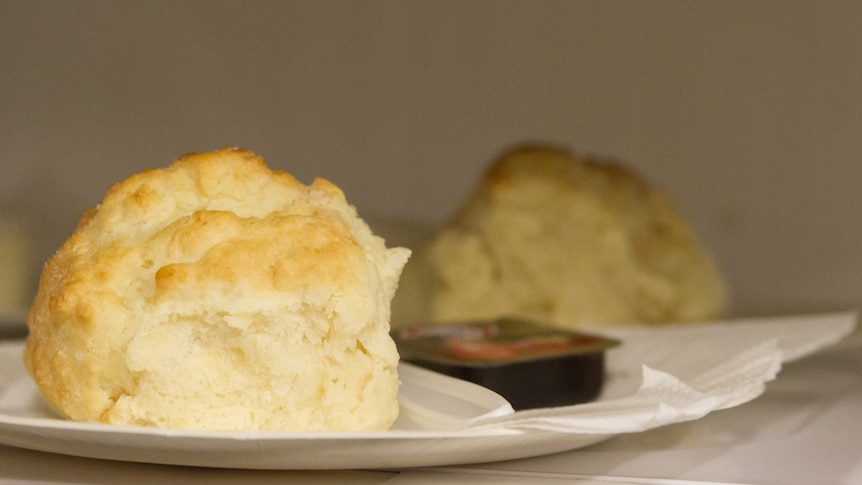 One of the 10,000 very popular CWA scones baked at The Ekka in Brisbane.