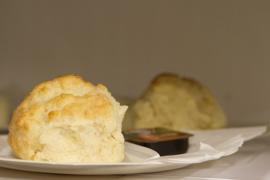 One of the 10,000 very popular CWA scones baked at The Ekka in Brisbane.