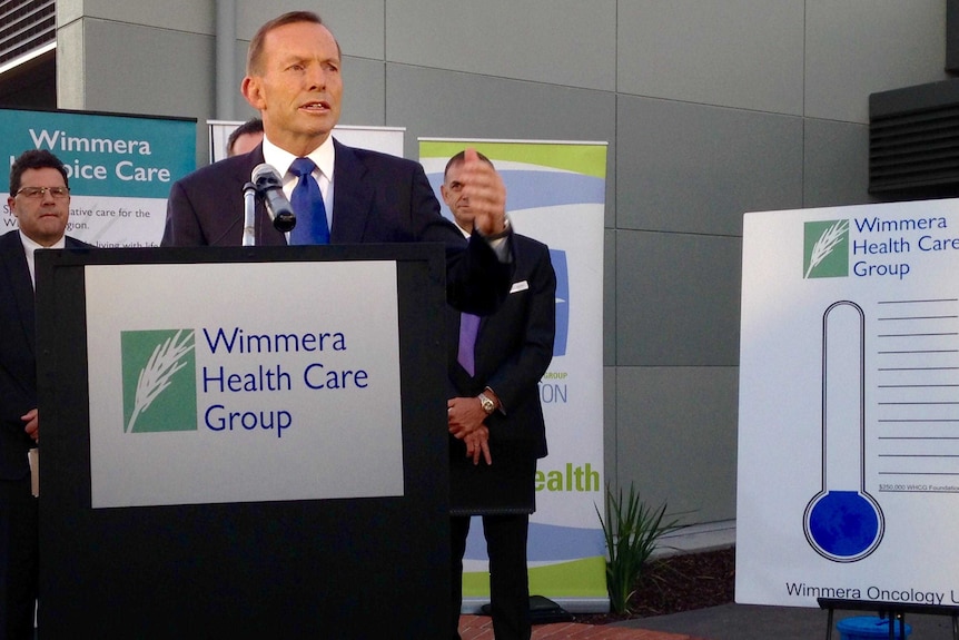 PM Tony Abbott makes health funding announcement  in Horsham