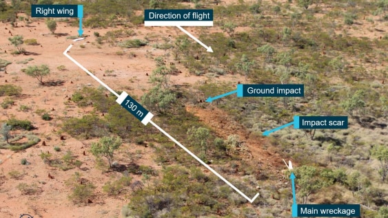 site of plane crash in outback Australia