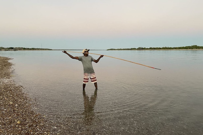 Mornington Island fisherman Nathan Moodoonuthi