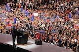 Donald Trump surrounded by crowd at Republican National Convention