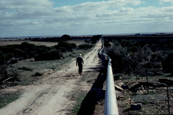 a pipeline that's been bent out of shape 