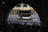 Muslim pilgrims at the annual hajj pilgrimage in Mecca