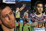 Composite image of Cam McInnies, Latrell Mitchell and Lehi Hopoate