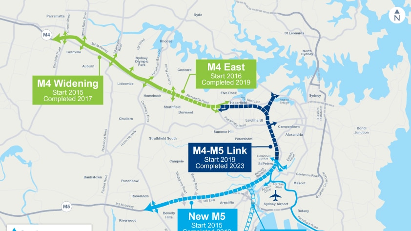 WestConnex map