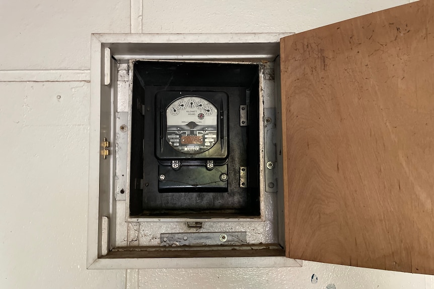 A household electricity meter box.