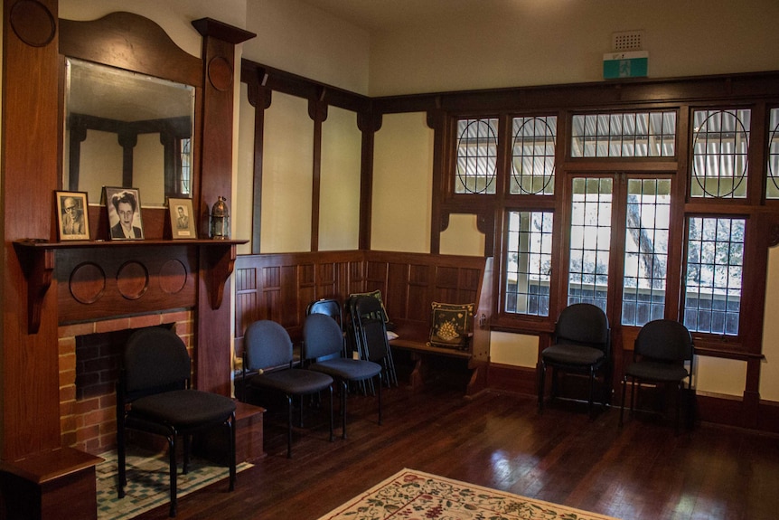 The living room at Mattie Furphy's house. 12 June 2014