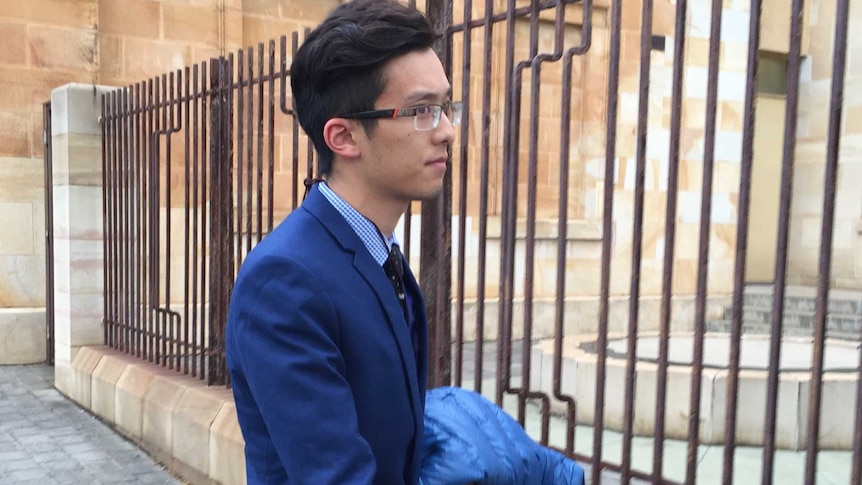 Yida Benny Xiong outside an Adelaide court.