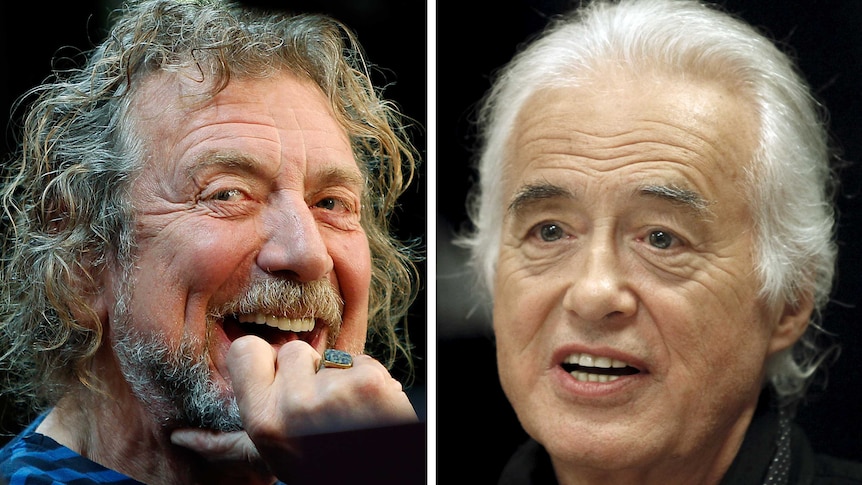 Singer Robert Plant and guitarist Jimmy Page
