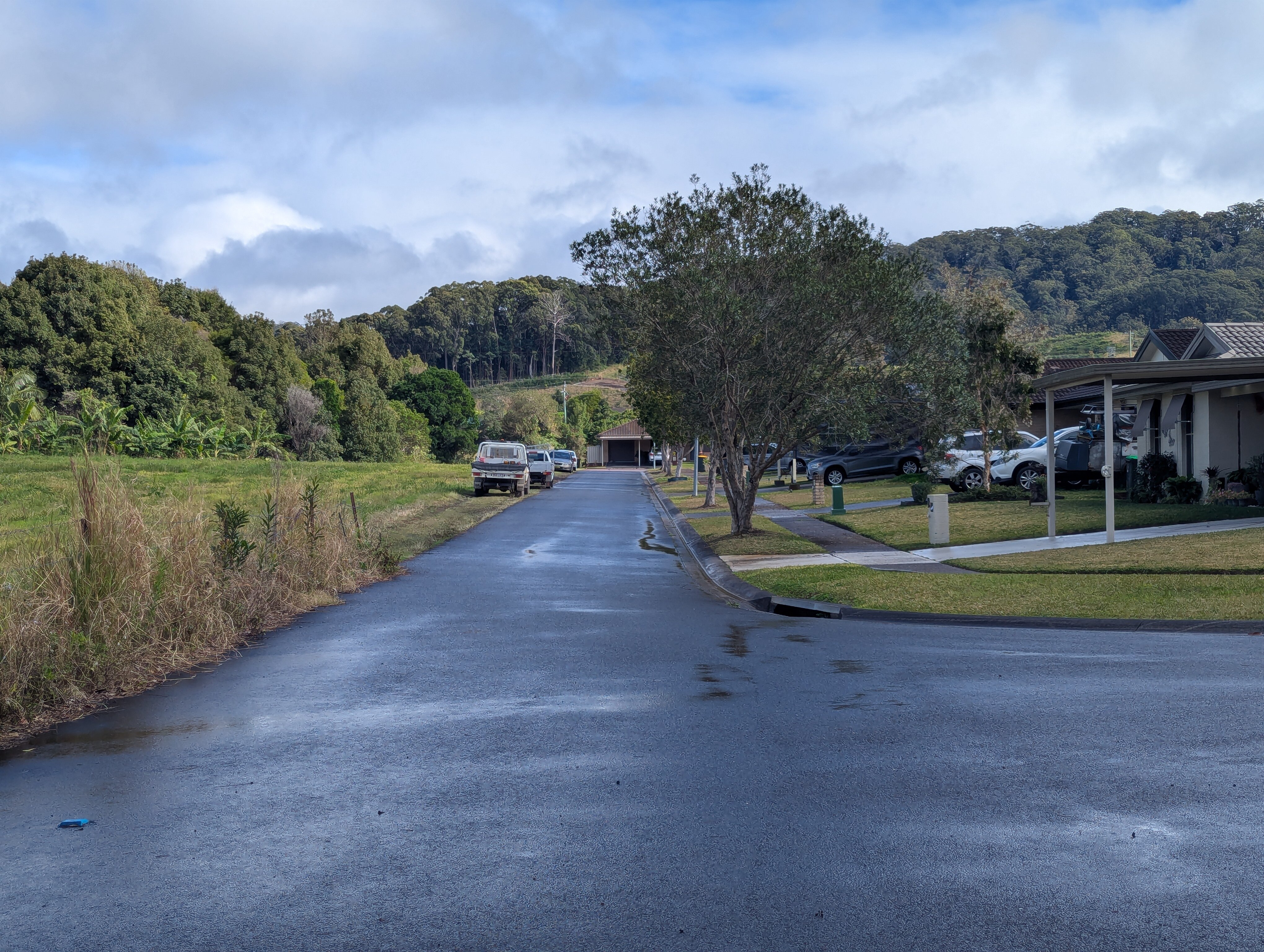Empty outer urban street.