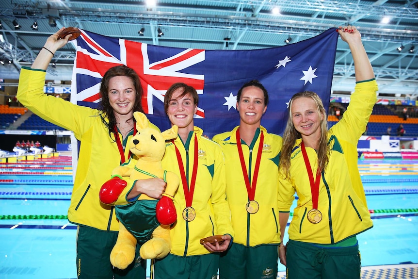 Australia's world record breaking 4x100 freestyle relay team
