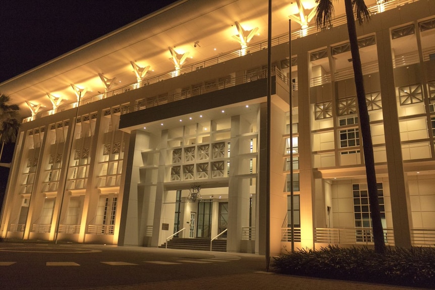 NT Parliament House at night