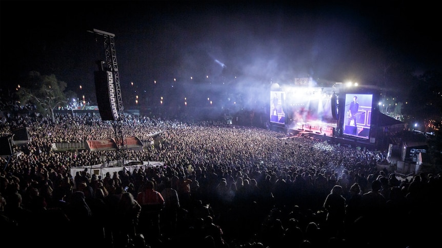 A full Amphitheatre at Splendour In The Grass, 20 July 2019