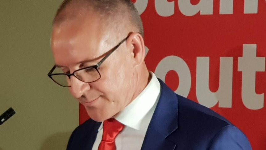 Labor leader Jay Weatherill concedes defeat.