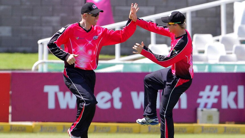 Having a ball: The Sydney Sixers have their sights set on the semi-finals.