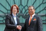 Ms Gillard held talks with Malaysia's deputy leader Muhyiddin Yassin.