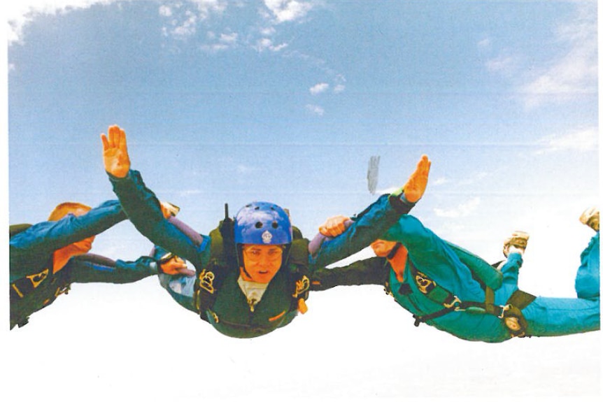 Man skydiving