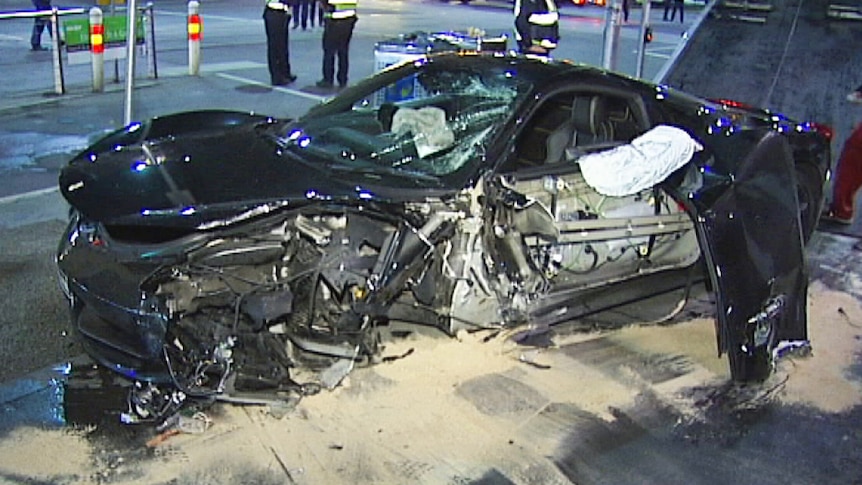 Ferrari destroyed in Melbourne's CBD