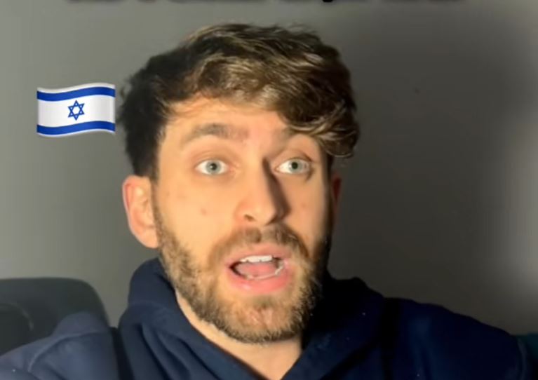 Israeli content creator Max Veifer as seen in social media video with a man who says he is a doctor in NSW hospital