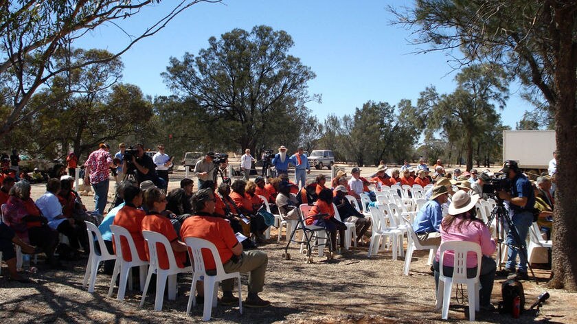 A large crowd gathered to witness the handover.