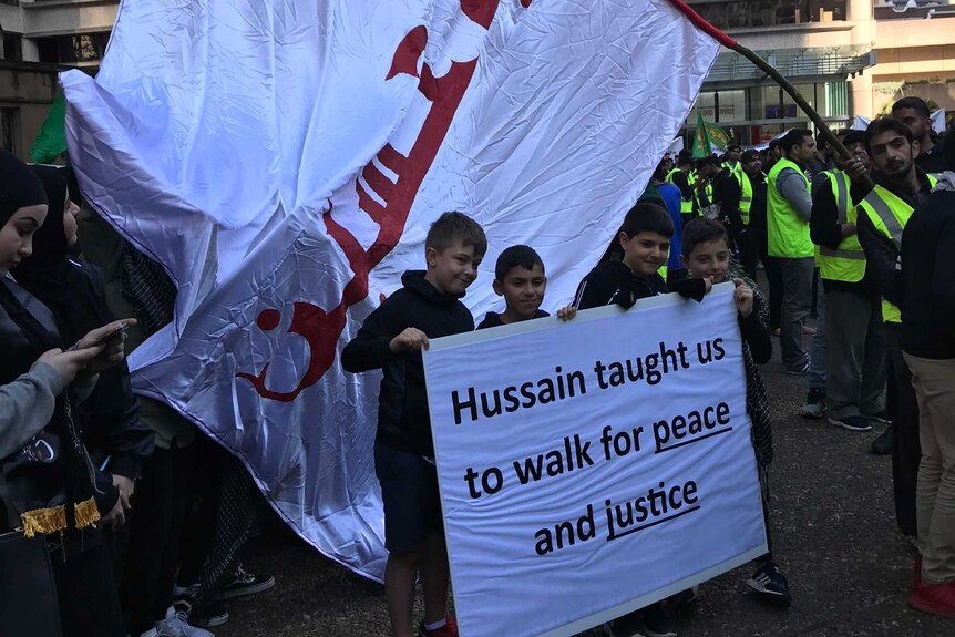 Kids at Ashura march